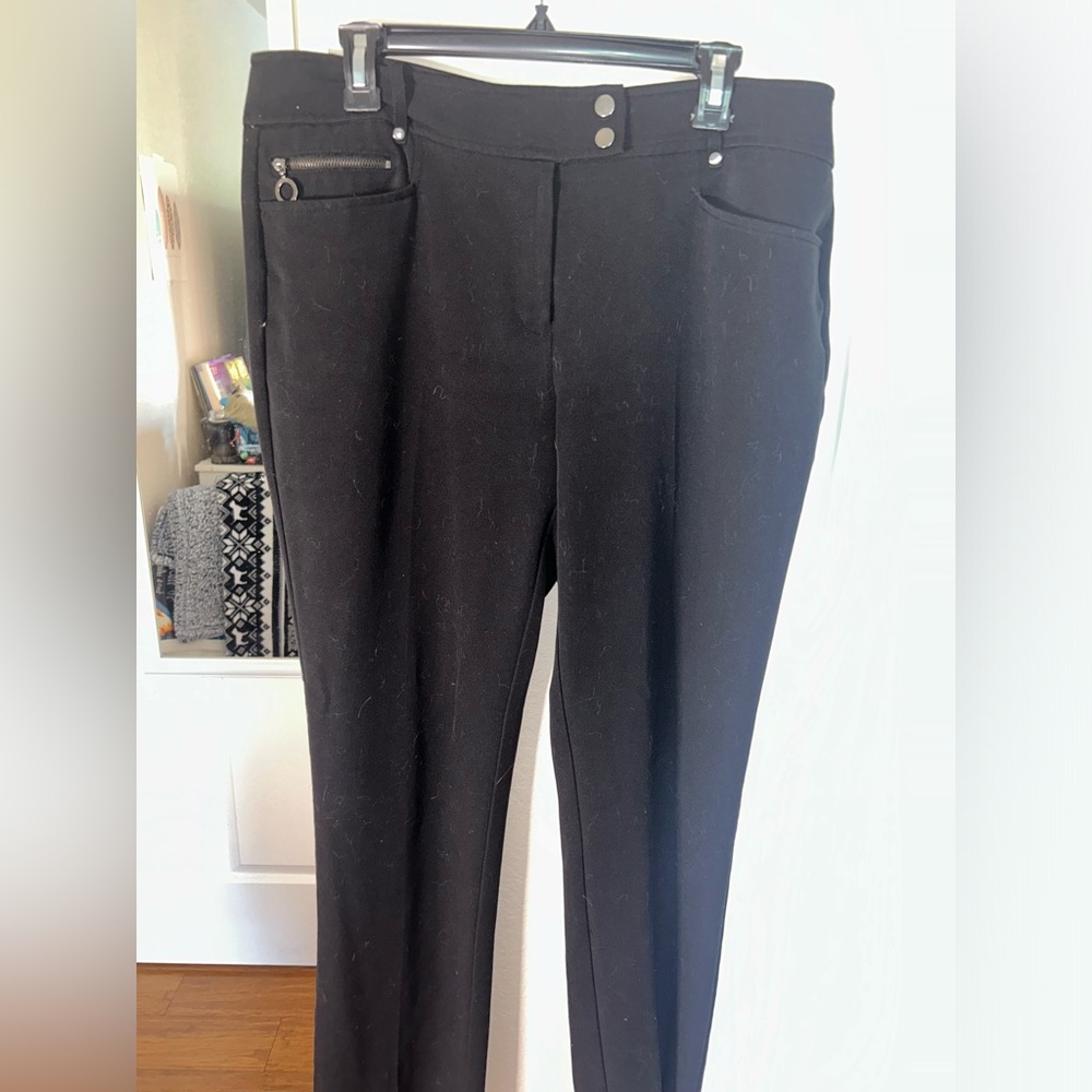 Jones New York Collection Stretch Straight Leg Pants Size 12 Black